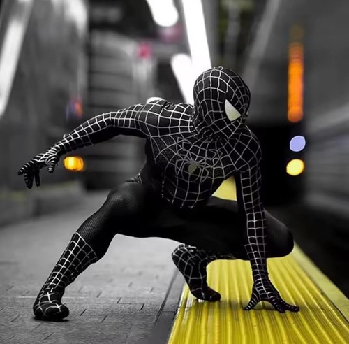 Spiderman black venom kostüm - black,