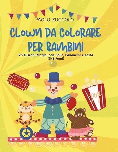 Clown malbuch für kinder - malbuch,
