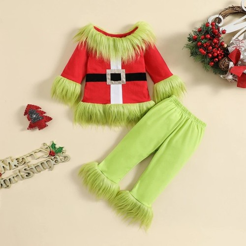 Grinch kleid kinder komplett - grinch,